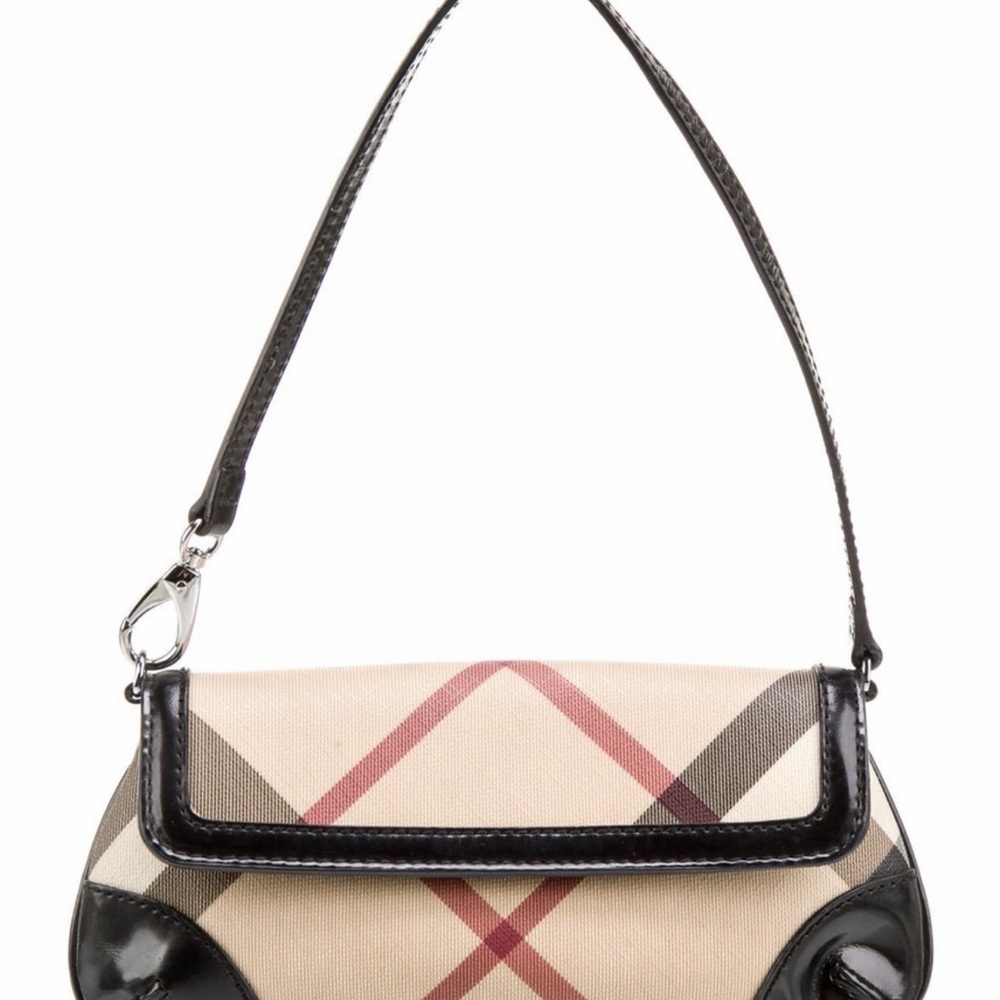 AUTH Burberry Nova Check Black and Cream Shoulder Bag - Picture 2 of 13